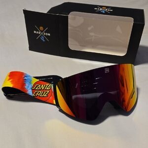 Madison Tie-Dye Snowboarding / Ski Goggles with Orange Lens